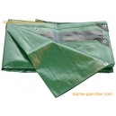 Bâches plastique en HDPE (polyéthylène renforcé haute densité)  - 250 gr - 3 x 5 m - verte